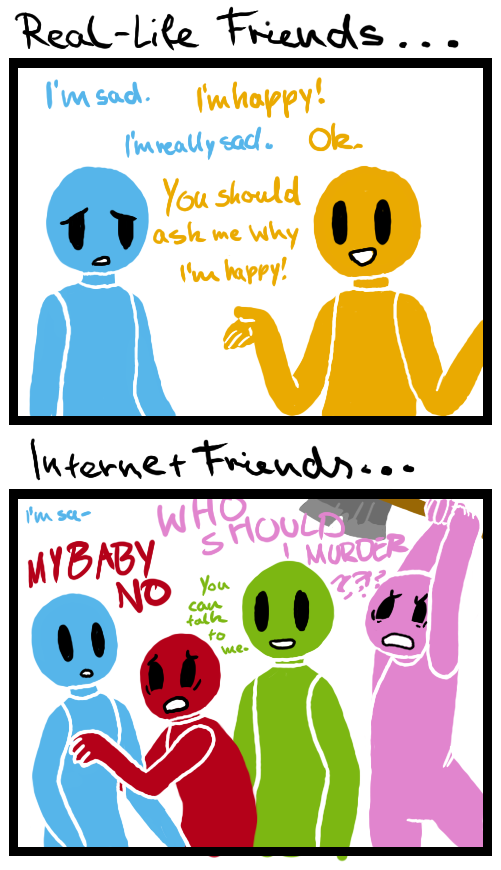 phantomhive-brat:  makorraforevafangirl:  thesoccerrebel:  Internet friends. Better