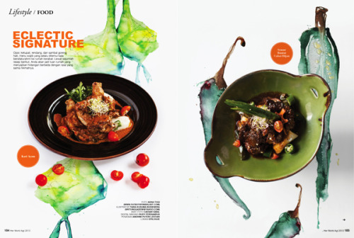 food + illustration for herworld indonesia 