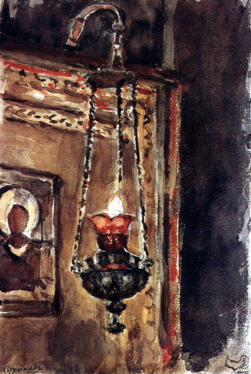 Icon-lamp, 1881, Vasily Surikov