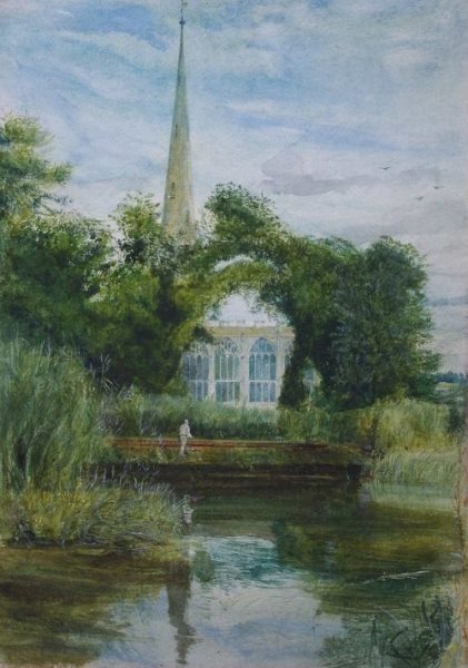 suonko: Stratford on Avon by John William Inchbold