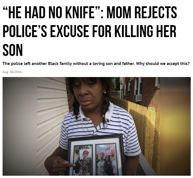 blackmattersus:  Kim Thomas says Harrisburg police shot her son - Earl Pickney -