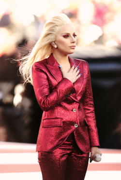 ladyxgaga:   February 7th, 2016: Gaga performing the national anthem at Super Bowl 50! 