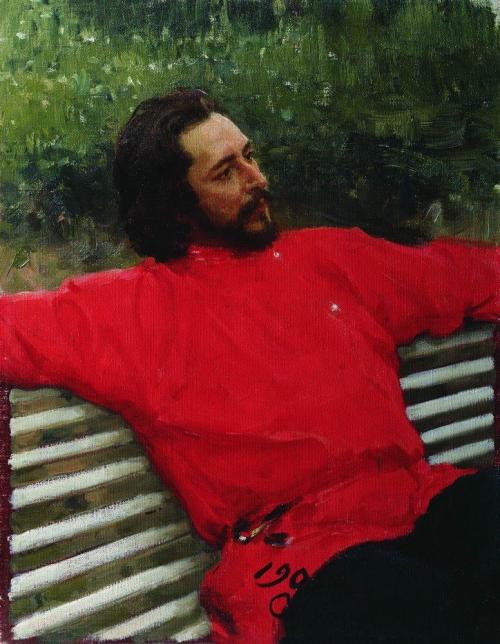 Ilya Repin - Portrait of Leonid Nikolayevich Andreyev, 1905
