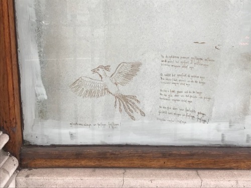 languagesandstuff:livresquare: A Jewish folk song, Golden Peacock, scratched into the painted over w