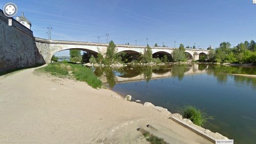 streetview-snapshots:Georges V Bridge over the Loire, Orléans