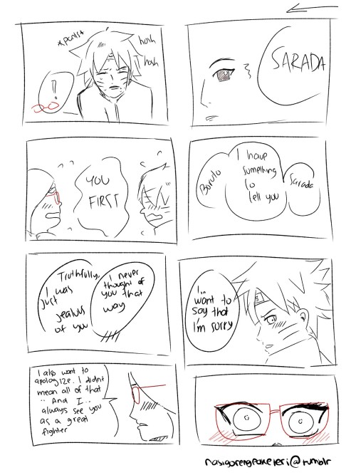 nasigorengpaketeri:  quick lil doujin of ….Borusara or Mitsusara, take it whatever you want. And a bit of Sasusaku if you squint real hard and say hi to attack on sasuke