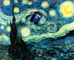 canvaspaintings:  Doctor Who van Gogh parody