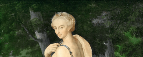 Detail of Diana the Huntress, attributed to Luca Penni (1550)