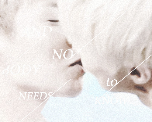 kai-laydoscope:  "I'll kiss you, and nobody needs to know" Sexing graphic for sanhun   