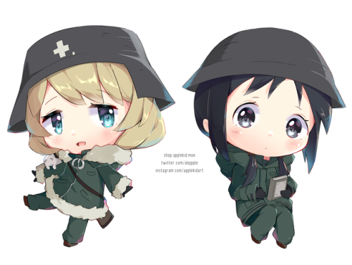 終末旅行が始まるぞ！！Chito and Yuuri from Girls last tour!! I tried to draw them in my style while preser