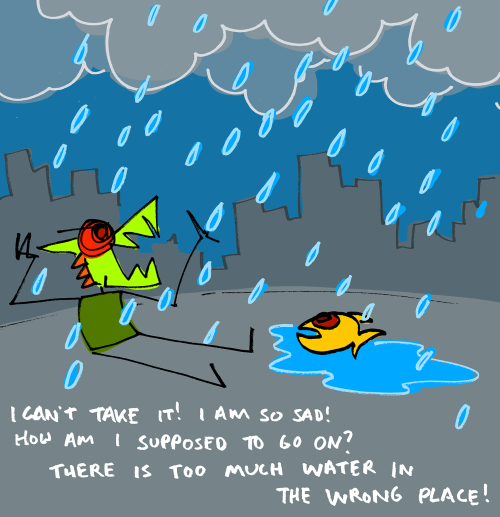 explodingdog:  Dead fish in the rain. 