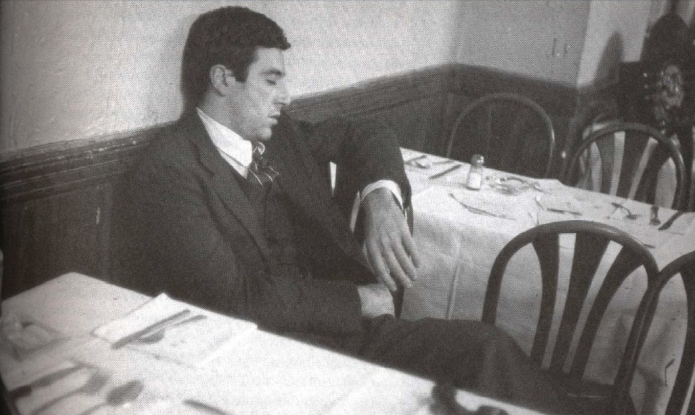 greecelightning4:  Al Pacino taking a nap on set of the Godfather