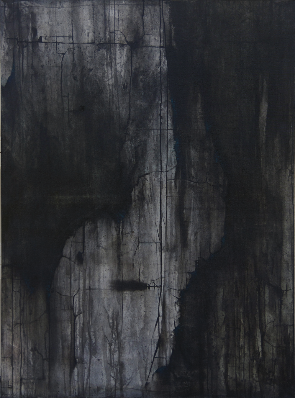 cristi-lopez:  Quentin 4’ x 5.5’ink, charcoal, &amp; gouache on canvas