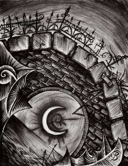 skylerbrownart:  Bridge to Nowhere by Skyler Brown
