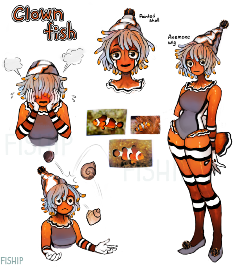 Clownfish design! She&rsquo;s not a very good performer but she tries. Will be up for adoption later