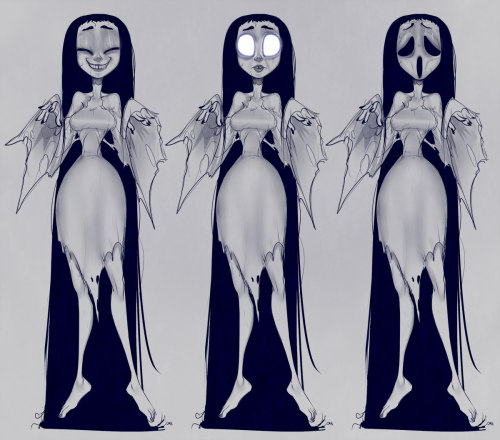Porn photo derekhetrickart:Assorted ghost lady drawings.