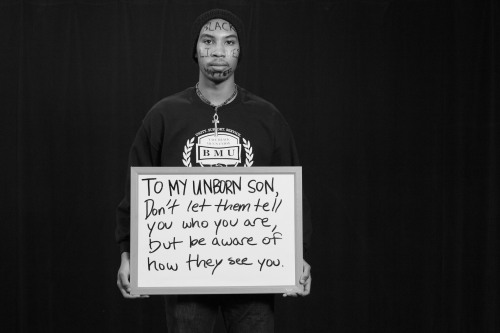 misandry-mermaid:  Members of Yale College Black Men’s Union have created a new Tumblr campaign that seeks not only to empower the black men of today, but those of tomorrow. Entitled ‘To My Unborn Son’, the campaign features images of students and
