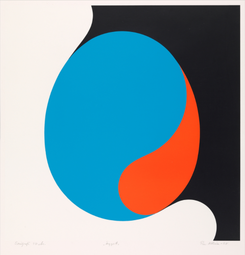 igormaglica: Per Kleiva (b. 1933), Egget / Egg, 1968. color silk screen on paper, 493 x 493 mm