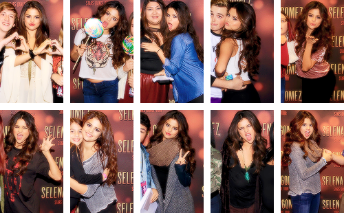 selenaries:  selena gomez 2013 moments → meet and greets