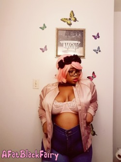 afatblackfairy:  Boy, I know what want~🦄💕Lingerie Set: AdoreMeJacket: Forever21If you want to follow my nsfw snapchat for life and get access to nsfw content of moi, then message me on here and be prepared to send money to my paypal. I am also