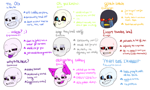 zirkkun:what is this? idk one of those like “tag urself” memes but with my various 