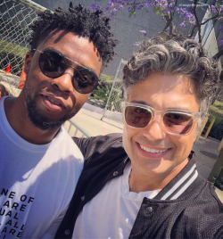 el-mago-de-guapos:Chadwick Boseman &amp; Jaime Camil