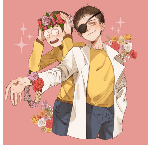 shangi-y-yan:  Someone wanted to see Morty with a flower crown. so I drew it. :D..!