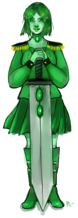 talvitera:rosespirit‘s gemsona, emerald. happy birthday. :)