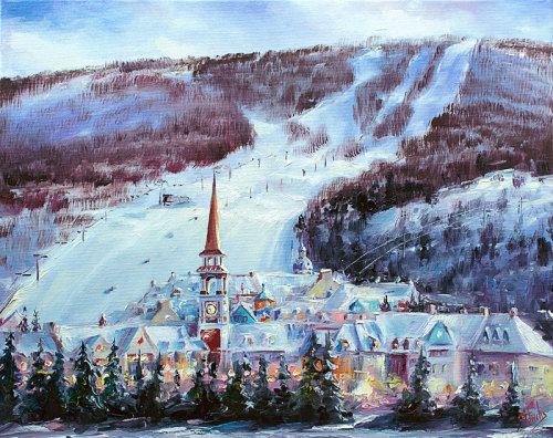 Mont-Tremblant, Canada.Oil on canvas 16x20”.