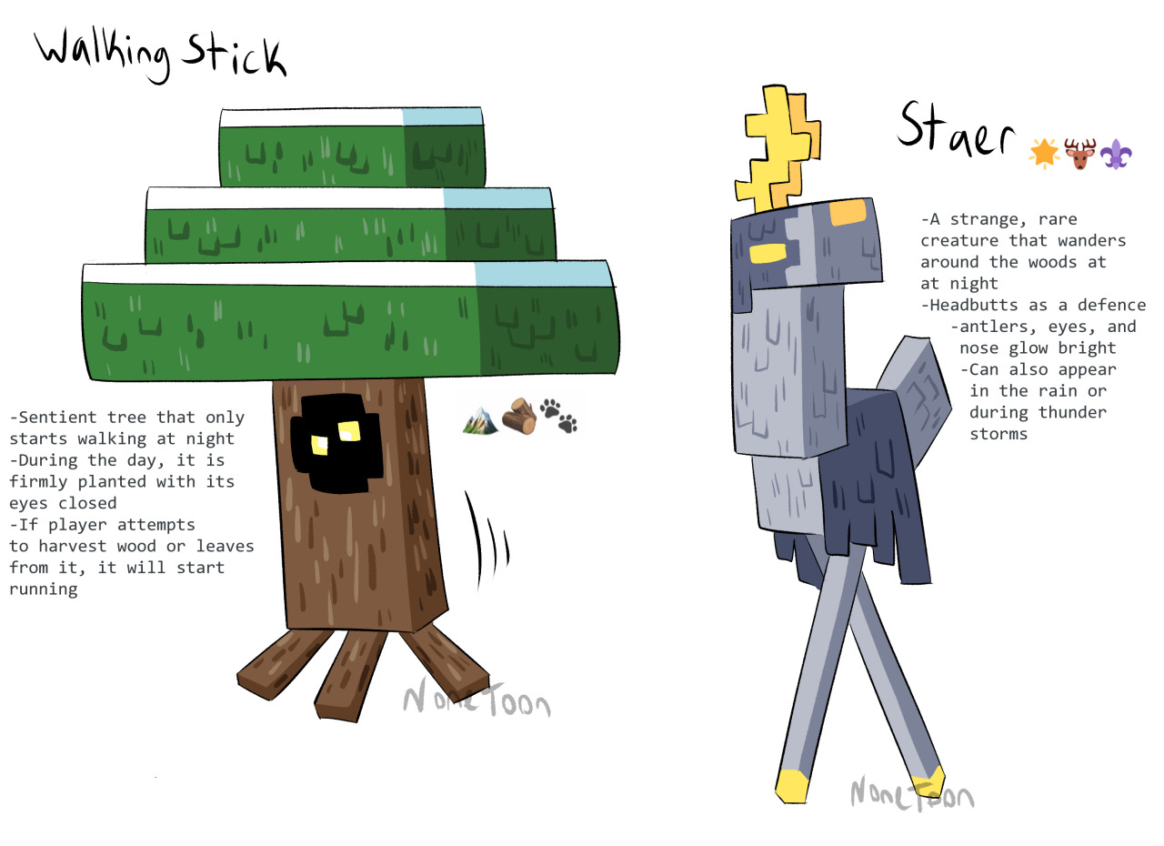 More of the emoji mobs! Hope you guys like trees, weird dogs and uh????? Whatever that guy is