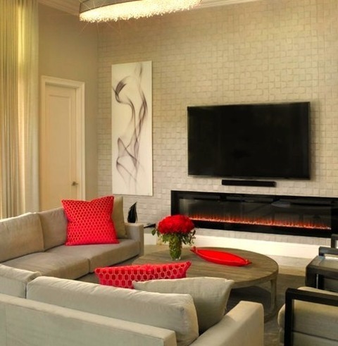 Miami Music Room Living RoomInspiration For A Mid-sized Contemporary Enclosed Marble Floor And Gray Floor