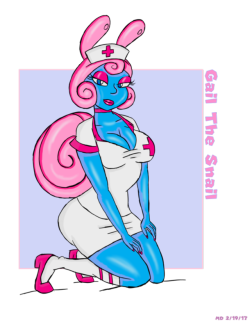 mdfive-art: Here’s a (not really) new drawing, done for PJToon75 on DA. It’s his character Gail, drawn as a sexy nurse. Here’s the primary ref I used for her: http://pjtoon75.deviantart.com/art/Gail-The-Snail-As-A-Bunny-Girl-632795473 Also, it’s