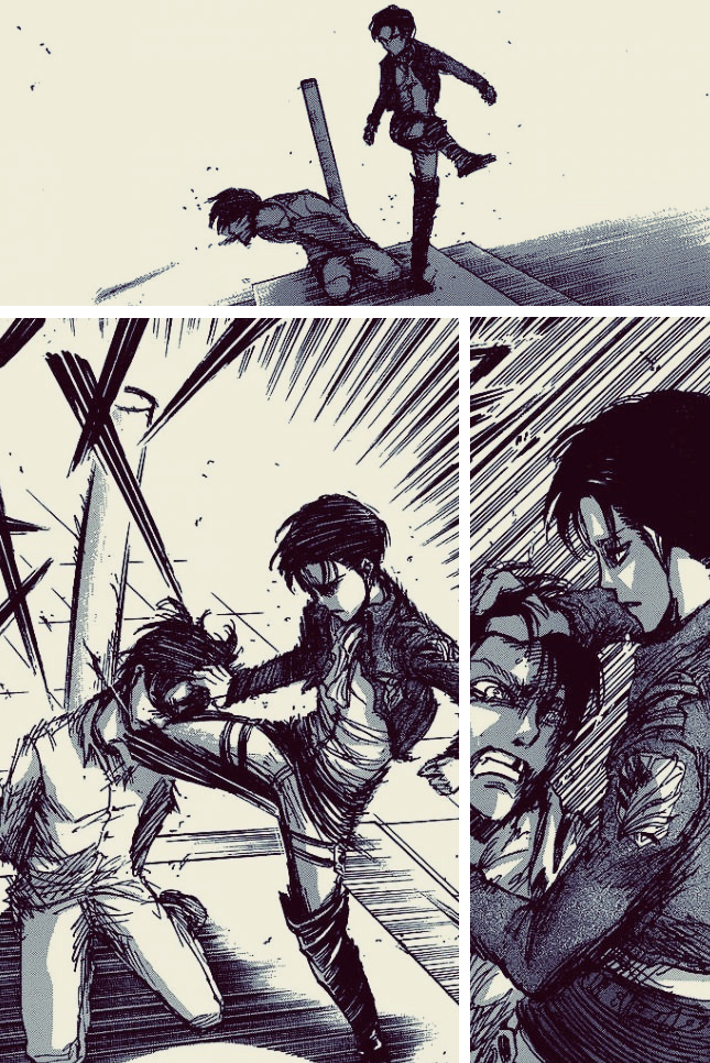 staticraining-deactivated202006:  A photoset of Rivaille beating the shit out of
