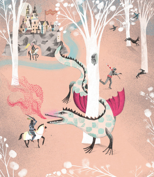 lamus-dworski:Legend about the Wawel Dragon illustrated by the Polish artist Marianna Sztyma.