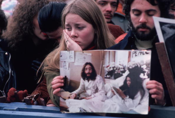 babeimgonnaleaveu:  &ldquo;John Lennon, who was shot and killed outside his New