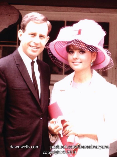 Dawn, Larry Rosen, and a precious hat/clutch combo, at Tina Louise’s wedding. From her Faceboo