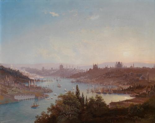 blastedheath:  Pieter Francis Peters (Dutch, 1818–1903), View over Constantinople, 1864. Oil on canvas, 55 x 69 cm. 