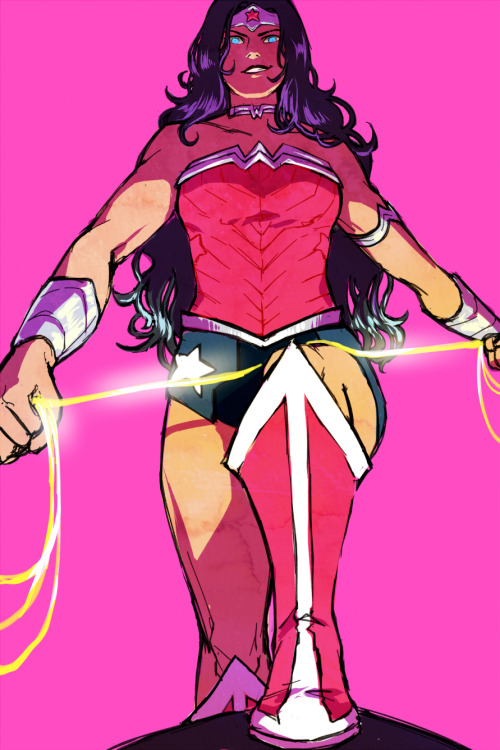 t1mco:  I finally drew a picture of wonder woman hooray I wanted to make her look empowered. She just looks…. predatory. Weh.  predatory is completely A-ok