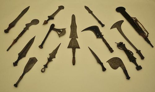 Iron daggers from the Mangbetu people, Democratic Republic of the Congo