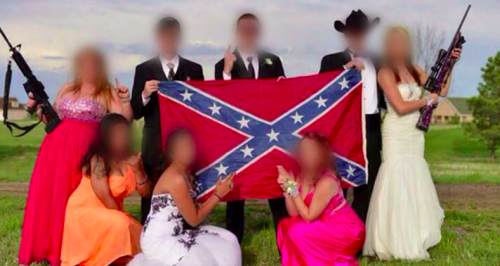 masalamermaid: micdotcom: So, this pic out of Colorado has to be the most offensive prom photo ever 