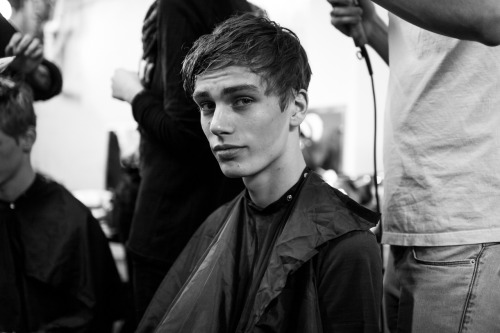 portiahunt:  Marc Schulze backstage at Margaret Howell AW15 | Portia Hunt