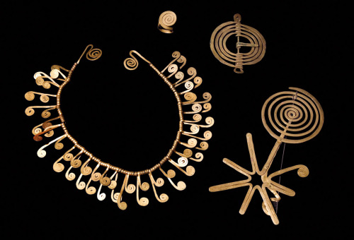 Necklace, Ring, Earrings, BroochAlexander Calder (American; 1898–1976)1940sHammered brassPrivate Col