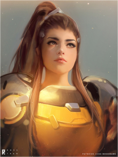 rossdraws:Here’s the final piece of Brigitte from the episode! I wanted to make a video showing some