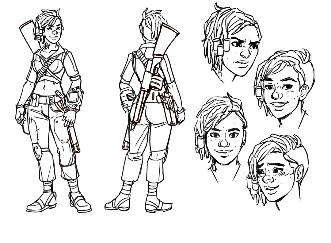 Grey Allison Character Sheet Sketch Commission For An Email
