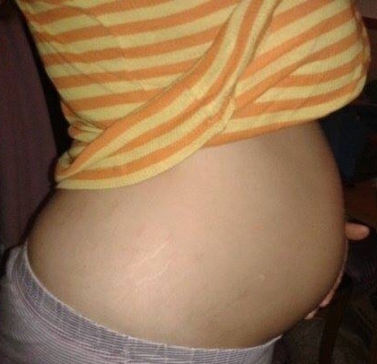 Not even full :DÂ  Nice belly! If you are thinking about gain some weight.. dont