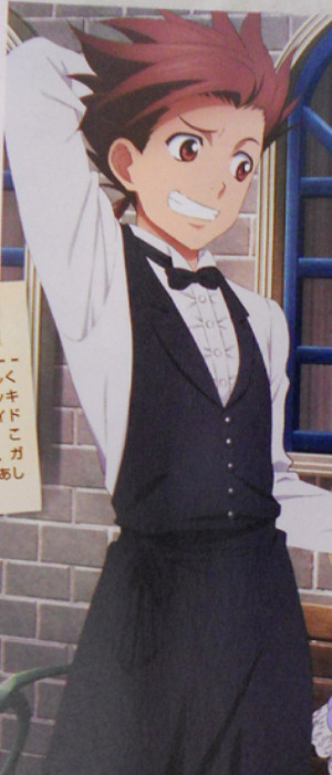 mokamonn:   IM GOING TO DIE HE’S SO ADORABLE IN THAT WAITER’S OUTFIT AND HE LOOKS