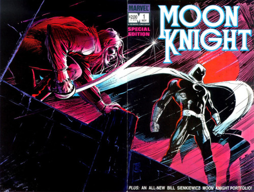 Moon Knight Special Edition covers by Bill Sienkiewicz covers (1983). I love this period of BS’s art