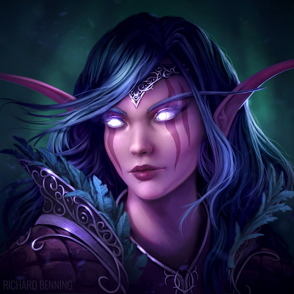 Download World Of Warcraft Art Night Elf Artist Richard Benning