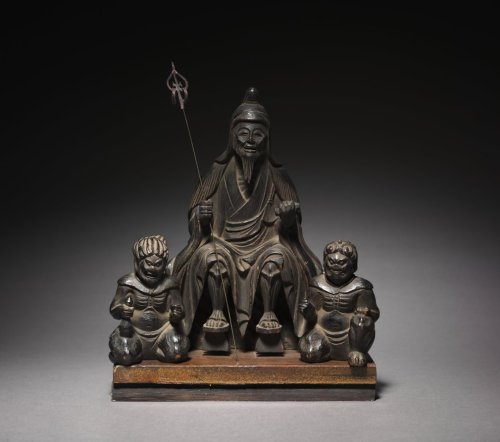 Enno Gyoja and Two Attendants, 1615-1868, Cleveland Museum of Art: Japanese ArtMedium: wood with pai