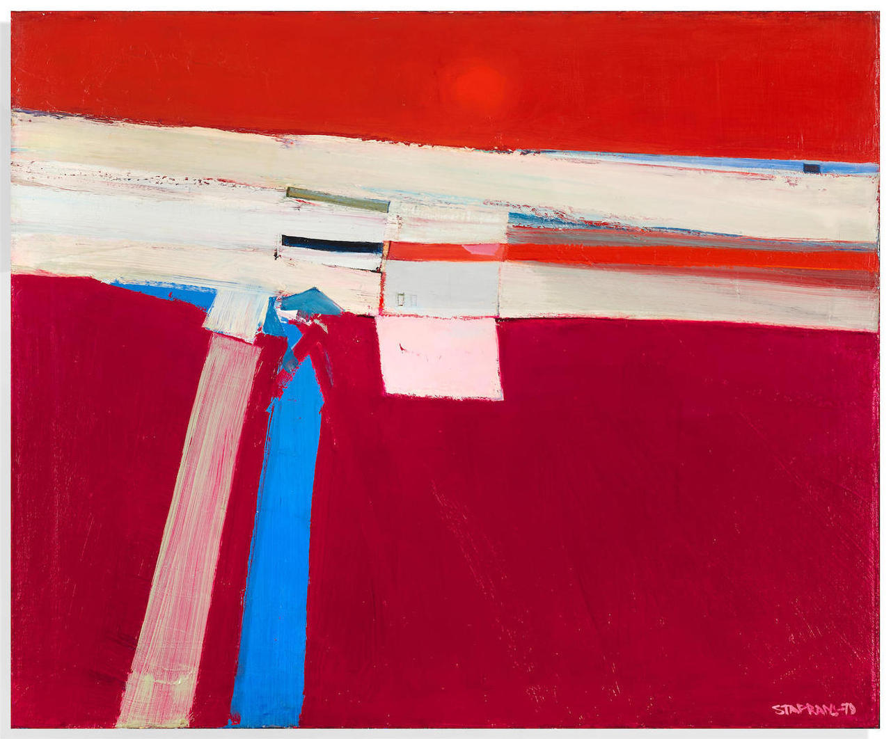 thunderstruck9:Raimonds Staprans (Latvian/American, b. 1926), Untitled, 1979. Oil